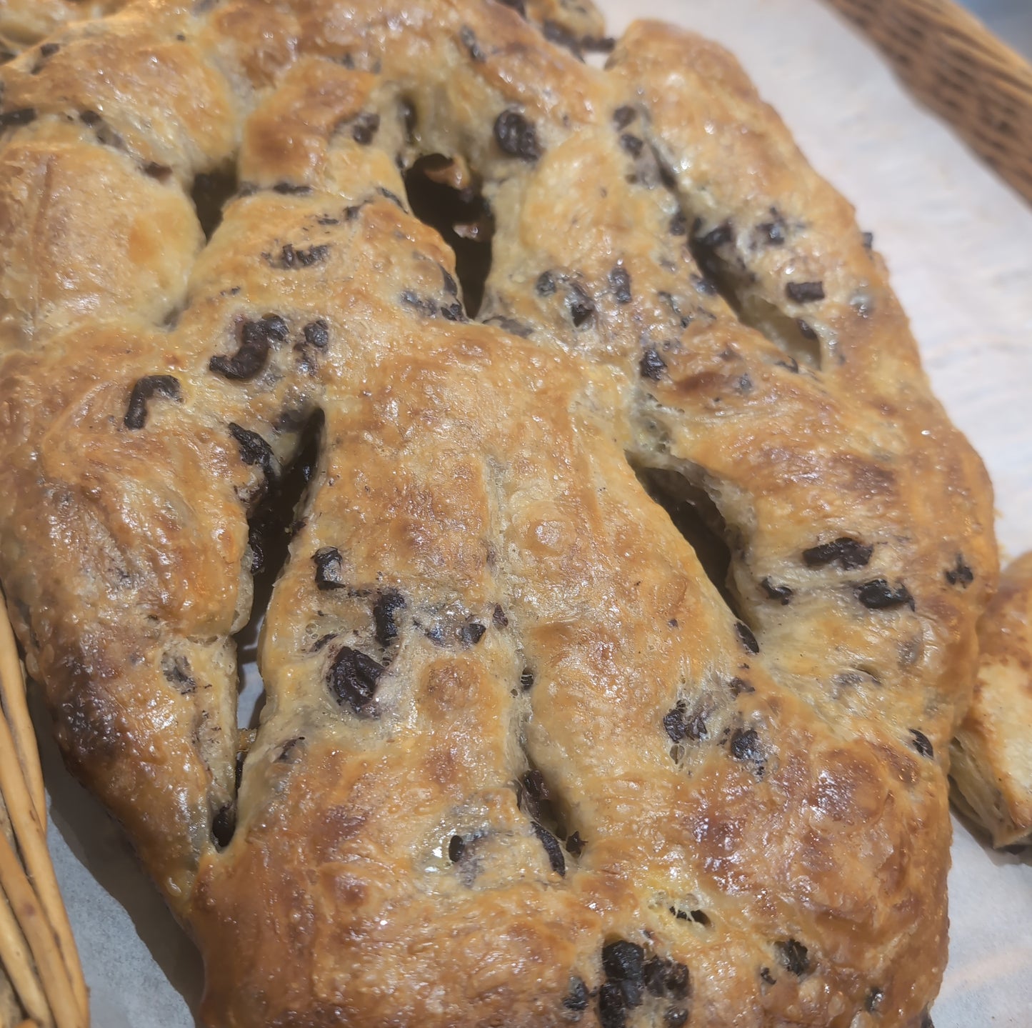 Fougasse aux olives bios